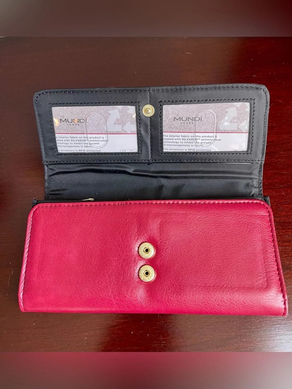 Red Wallet with Gold Turn-Lock - NWT